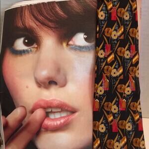 CHRISTIAN LACROIX PARIS 100% SILK Black BROWN TIE